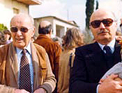 Trevi, Bovara. Processione del SS.mo Crocefisso. Italo e Antonio Bianconi.  Foto Giuliani, 1980