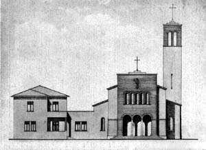 Borgo Trevi, Progetto di una nuova chiesa, 1939