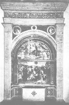 Trevi, Chiesa delle Lacrime, Cappella di s. Francesco dello Spagna (da Valenti)