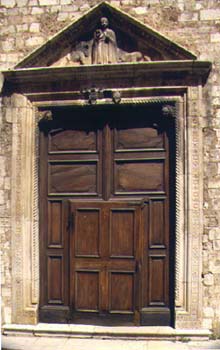 Trevi, Italy - Chiesa di S. Emiliano, portale