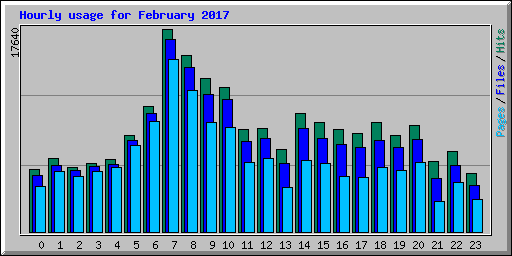 Hourly usage for February 2017