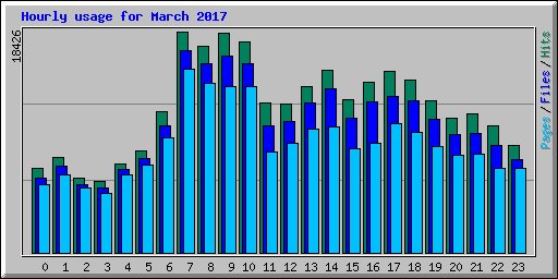 Hourly usage for March 2017
